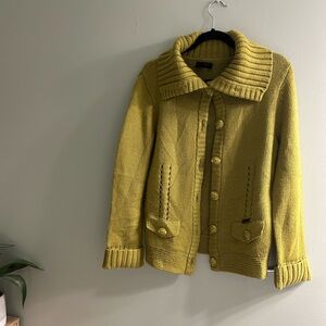 Vintage 100% wool knit cardigan button up sweater